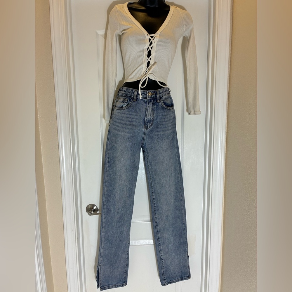 Nasty Gal High Waisted Blue Jeans Size 8 #J10